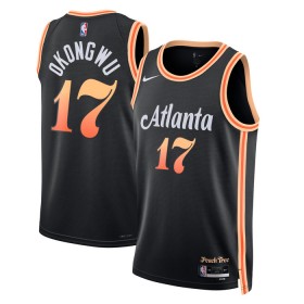 Dres Atlanta Hawks Onyeka Okongwu 20 Nike 2022-23 City Edition Crno Swingman